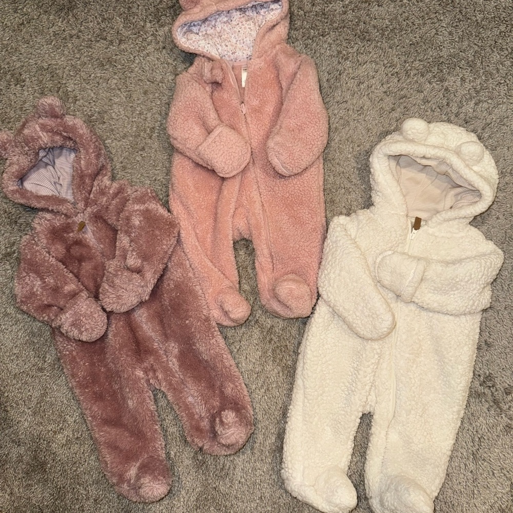 Cozy Kids One Piece Set - Pink, Cream, and Brown